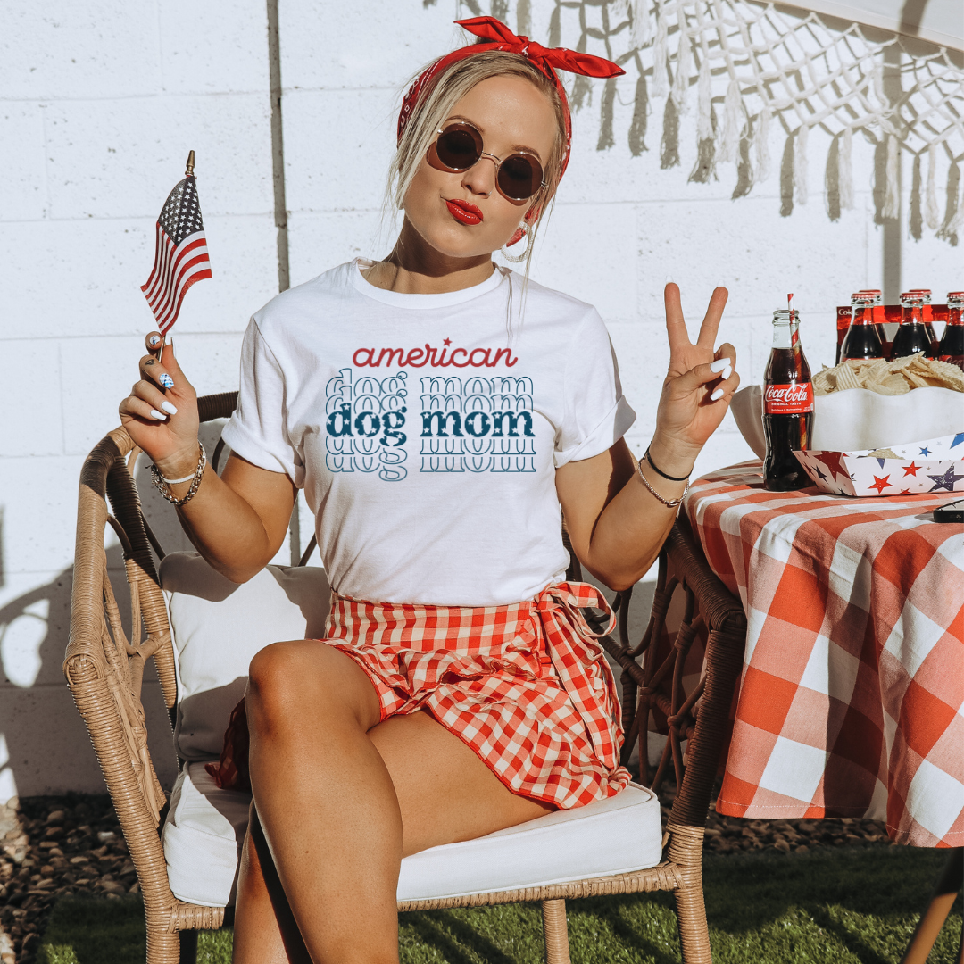 American Dog Mom T-shirt