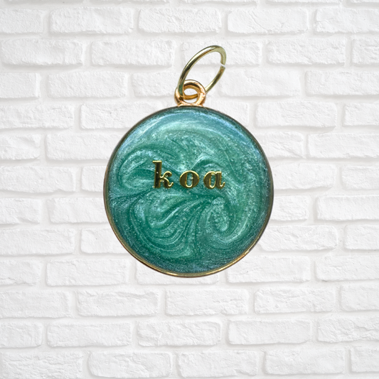 Light Green Swirl Pet ID Tag