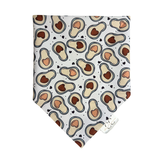 Avocado Hearts Scrunchie Dog Bandana