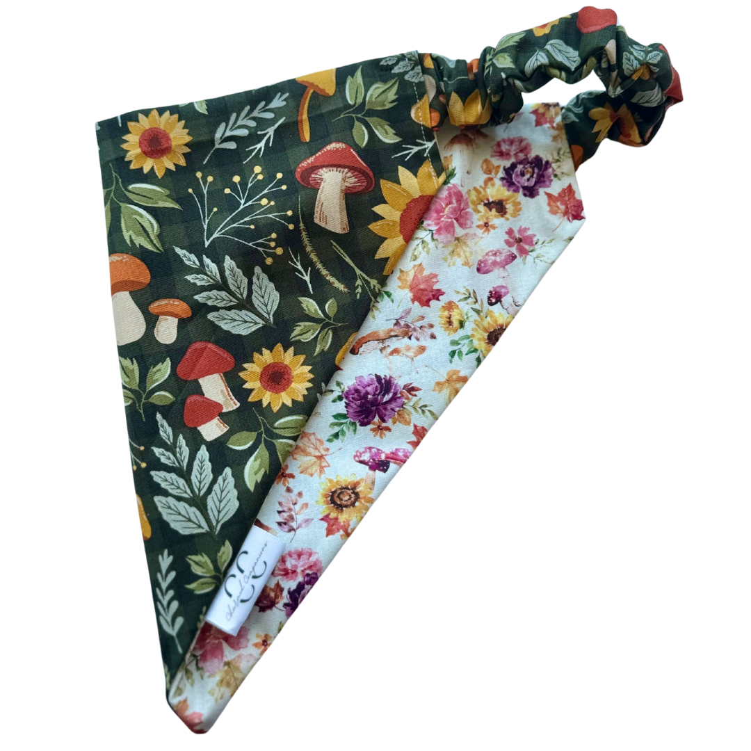 Autumn Garden Scrunchie Bandana