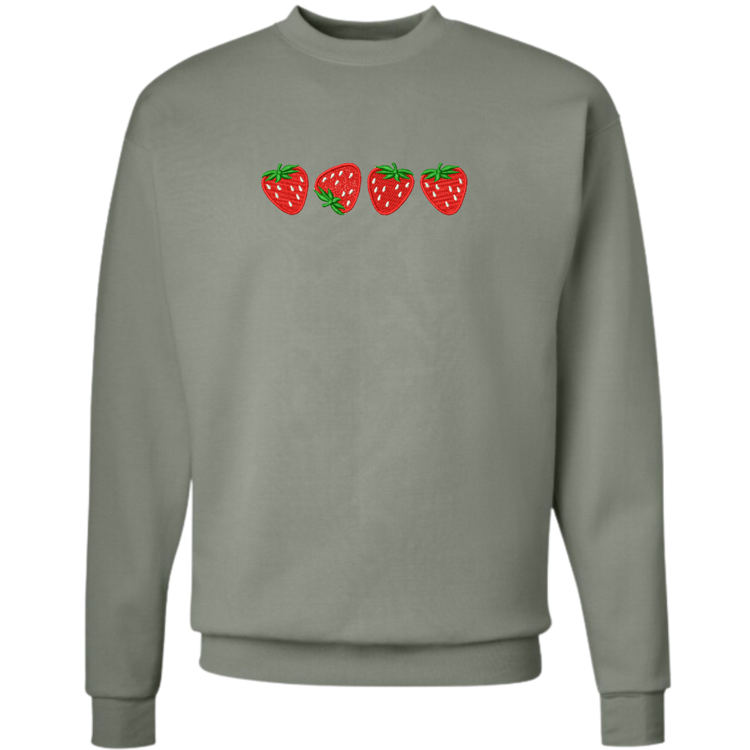 Strawberry Pickin' Embroidered Sweatshirt