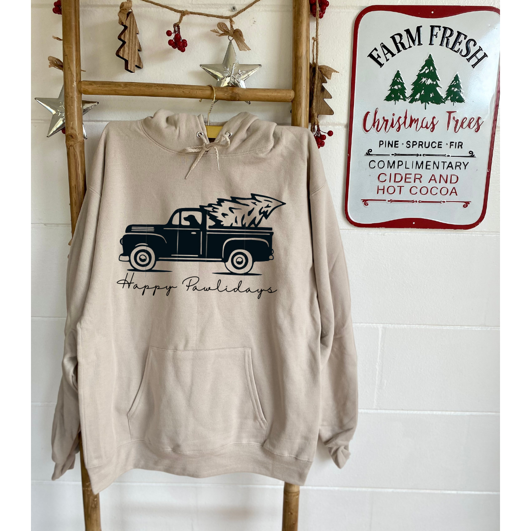 Happy Pawlidays Truck Hoodie