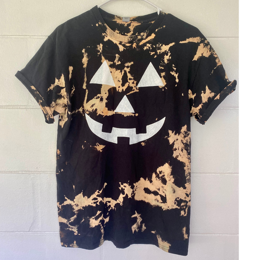 Bleach Dye Jack-O'Lantern T-shirt