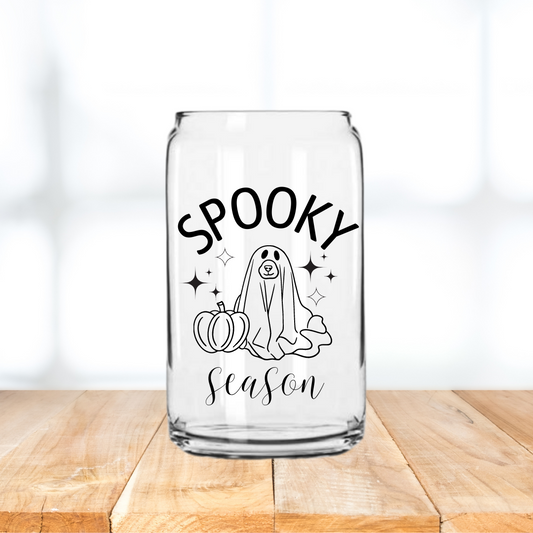 Spooky Season Glass Can