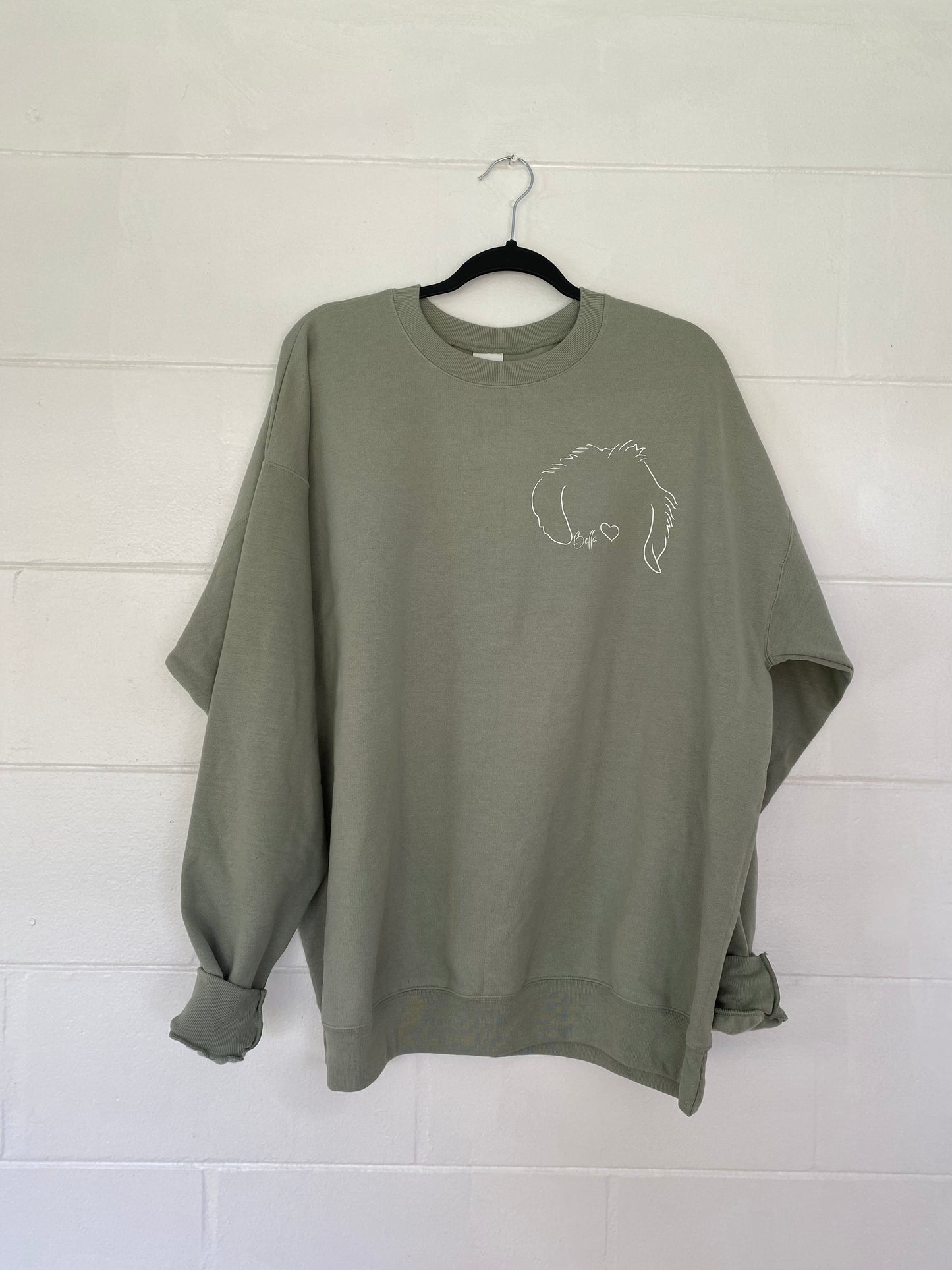 Custom Dog Ear Outline Sweatshirt